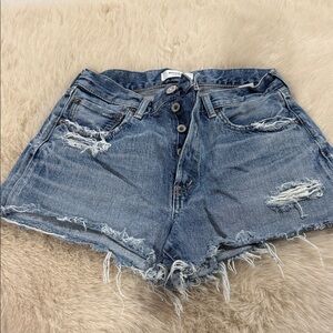 Moussy distressed denim shorts
